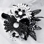 Black And White Wedding Mod Bridal Bouquet Retro..