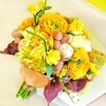 Yellow Wedding Bouquet, Fleur De Lis Bridal..