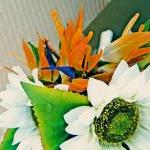 Tropical Bridal Bouquet, Birds Of Paradise Silk..